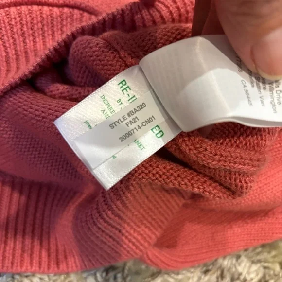 J.Crew X Cotton Cashmere Patch Pocket Mock-neck Sweater Pink - Picture 13 of 13